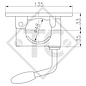 Collier de serrage ø48mm rond KLE 48-G, manette fixe, pour tous types courants de remorques