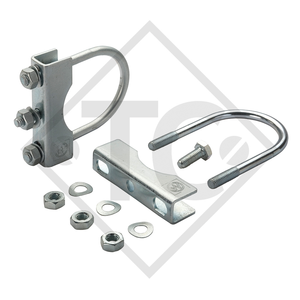 Fissaggio supporto a morsetto ø70mm tondo, KBF 70, idonei a tutti i tipi di rimorchio