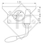 Clamp ø35mm round KLE 35, rigid T-bar, suitable for all trailer types