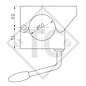Abrazadera de sujeción ø60mm redondo KLE 60, maneta rigida, para los remolques convencionales