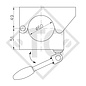 Abrazadera de sujeción ø60mm redondo KLE 60-KK, maneta abatible, para los remolques convencionales