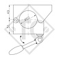 Clamp ø60mm round KLE 60-KK, T-bar, suitable for all trailer types