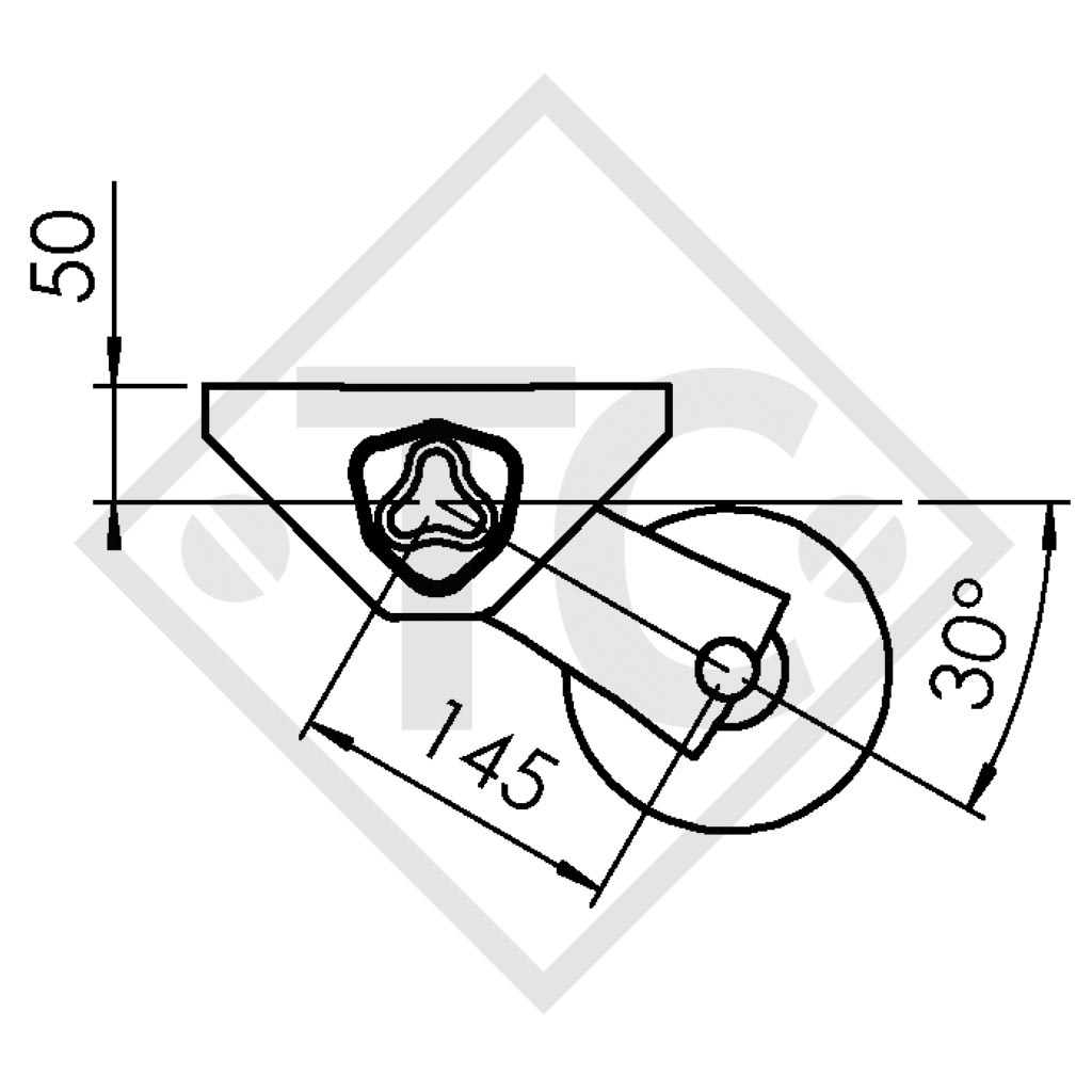 Eje sin freno 750kg BASIC tipo de eje 700-5