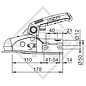 Tête d'attelage AK 270 avec Soft Dock et entretoises ø35/40mm pour remorques freinées