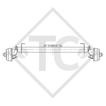 Braked axle 750kg BASIC axle type B 700-5