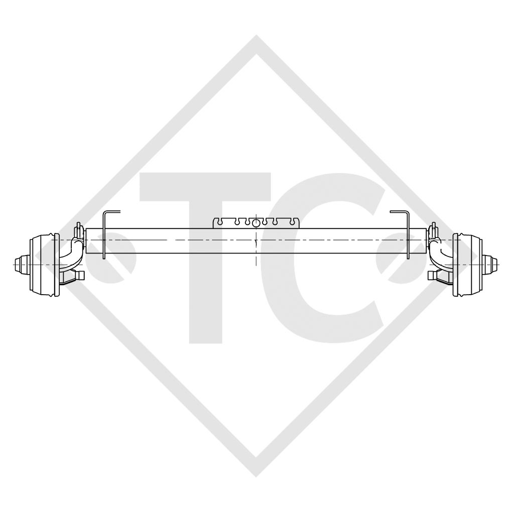 Assale frenato 750kg BASIC tipo di assale B 700-5