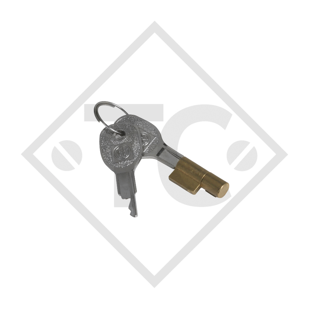 Theft protection, lock in handle suitable for all trailer types
