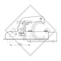 Coupling head WW 8-G with V-adapter for unbraked trailers