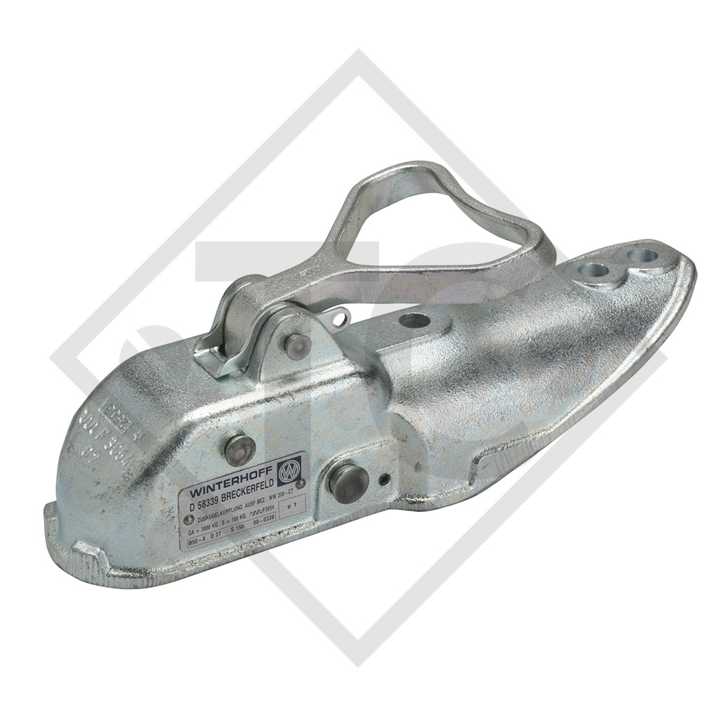 Coupling head WW 200-C7-H for unbraked trailers