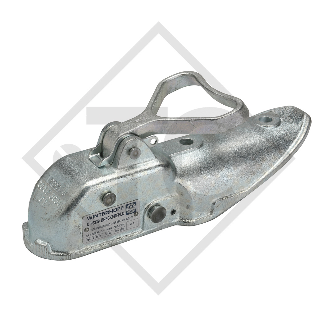 Coupling head WW 200-C4-H for unbraked trailers