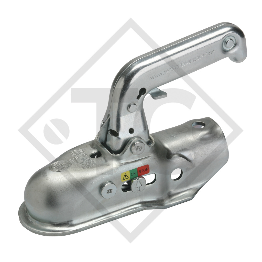 Coupling head WW 220 R-A for braked trailers