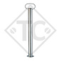 Rigid steady leg 48mm round, RSR 48-600, suitable for all trailer types