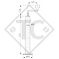 Piedino di stazionamento 48mm tondo, ST 48-90, idonei a tutti i tipi di rimorchio