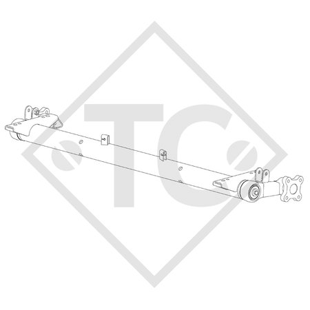 Achse ohne Bremse 2100kg FIAT DUCATO LAIKA CREOS 3010 Achstyp DB 2100, 45.37.000.018