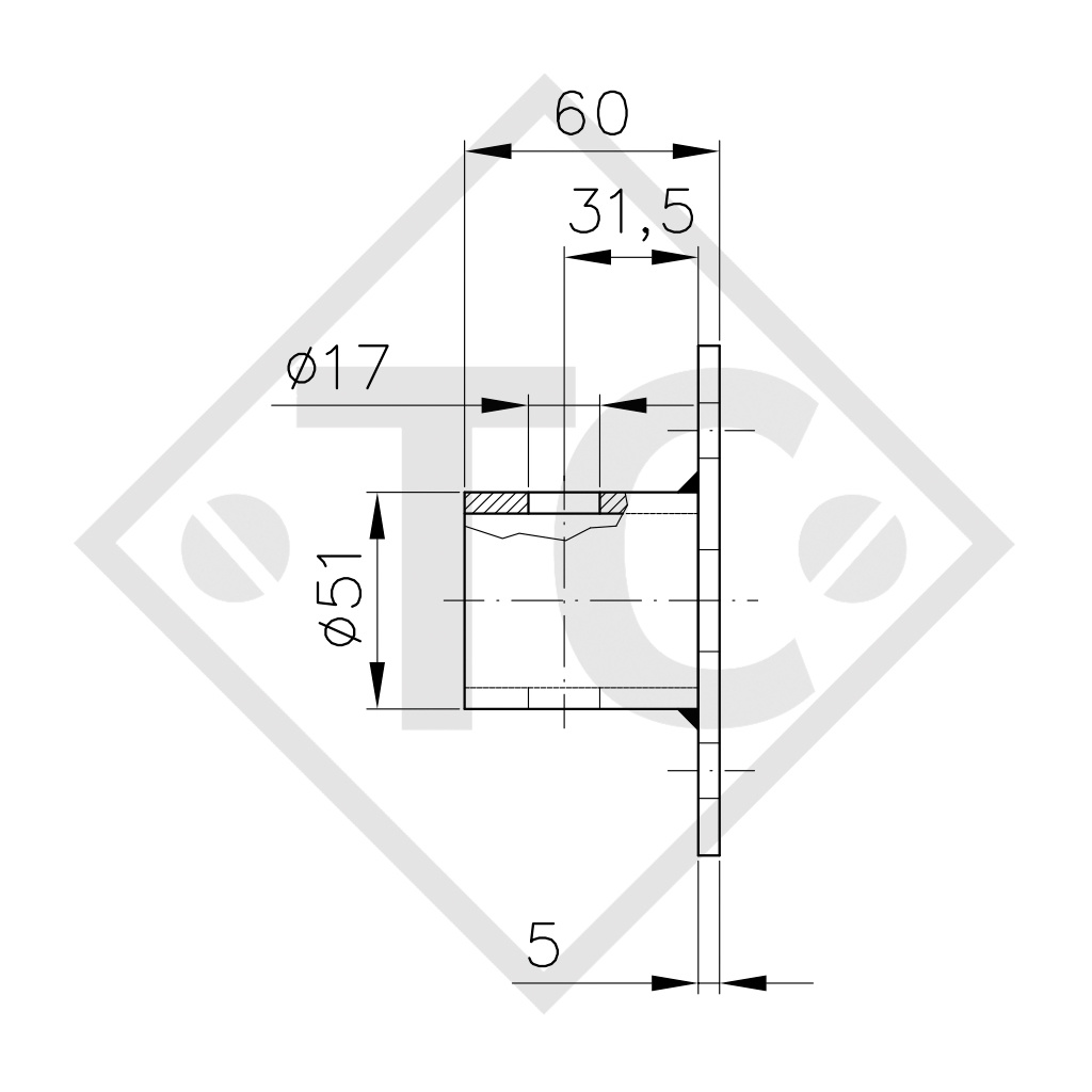Adapter ADAP SF 60, suitable for all trailer types