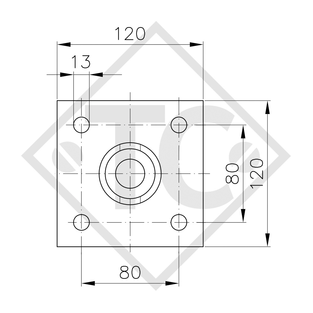 Adaptateur ADAP SF 60, pour tous types courants de remorques