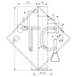 Apoyo con husillo 60x60mm cuadrado, abatible lateralmente, SF 60-280, para los remolques convencionales