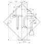 Apoyo con husillo 60x60mm cuadrado, abatible lateralmente, SF 60-400, para los remolques convencionales