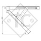 Extendable corner steady ADS 480 for front left and rear right, suitable for all trailer types