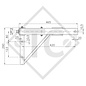 Extendable corner steady ADS 480 for front right and rear left, suitable for all trailer types