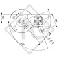 Braked axle 1050kg SWING axle type CB 1055, 46.21.379.888, Humer