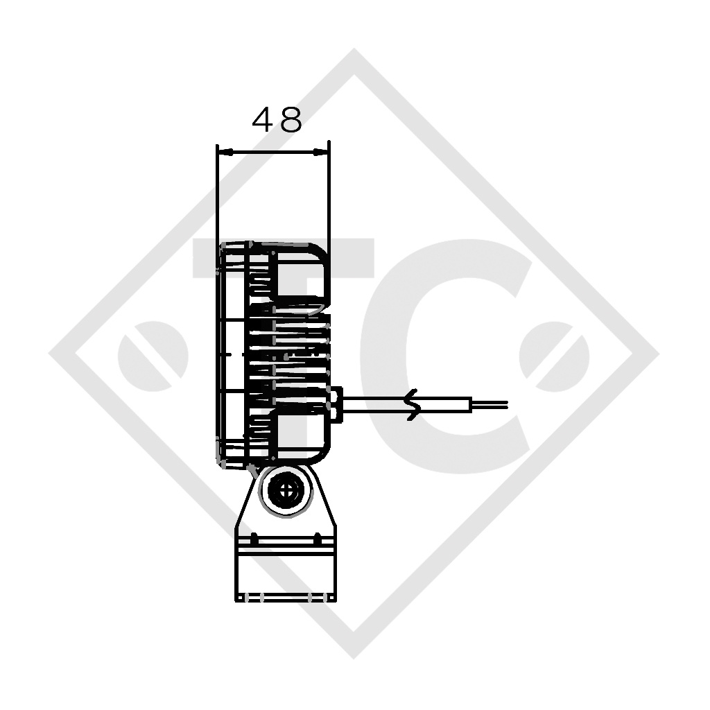 Faro de trabajo Workpoint LED 1500 12V / 24V con soporte metálico 38-8220-007