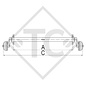 Assale frenato 900kg EURO COMPACT tipo di assale B 850-5, SUN ROLLER 330F35