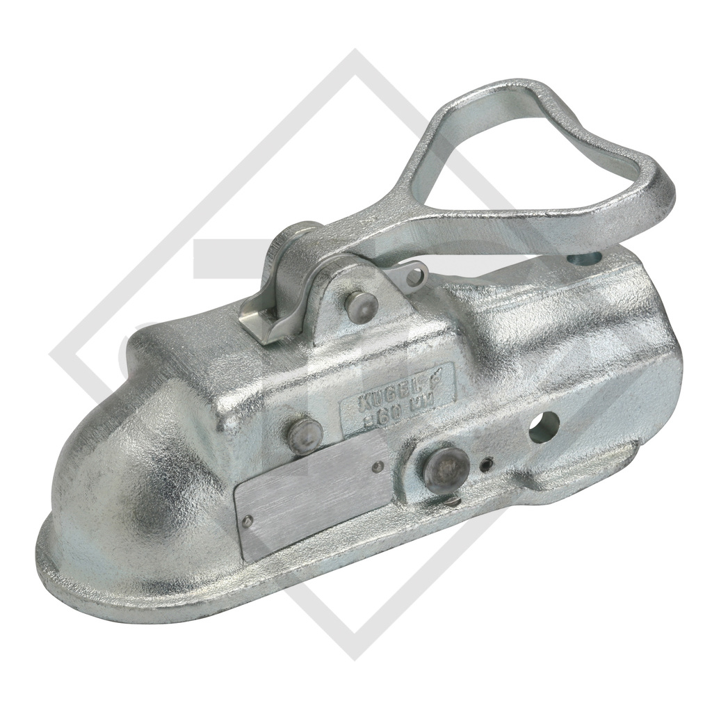 (WINTERHOFF) Special coupling head WW 300-H only suitable for ø60mm balls, without fixing bolts for braked trailers