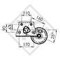 Achse gebremst 900kg EURO1 Achstyp B 850-5 - Chateau