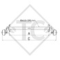 Essieu EURO1 900kg freiné type d'essieu B 850-5 - Chateau