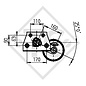 Braked axle 900kg EURO Plus axle type B 850-5, KNAUS SUDWIND