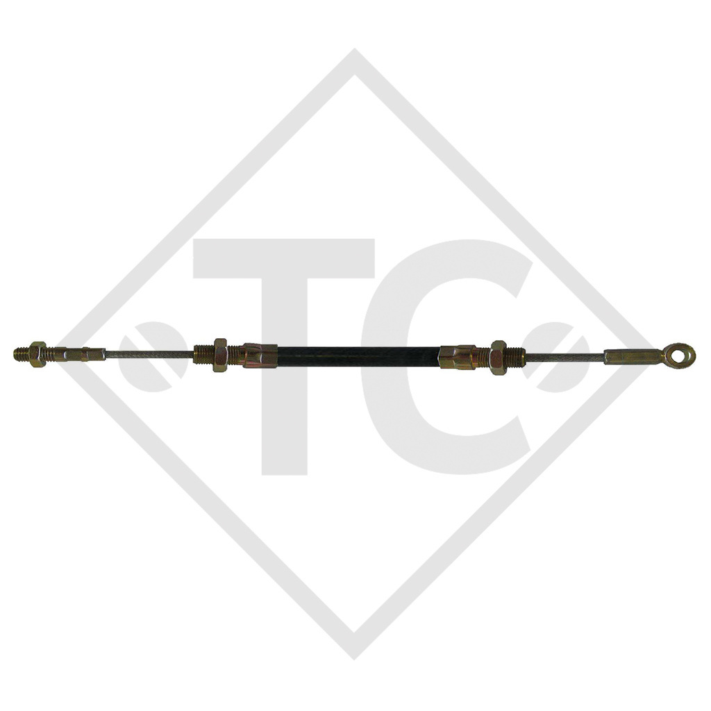 Bowdenzug 562567 für Auflaufeinrichtung mit Gewinde und Öse