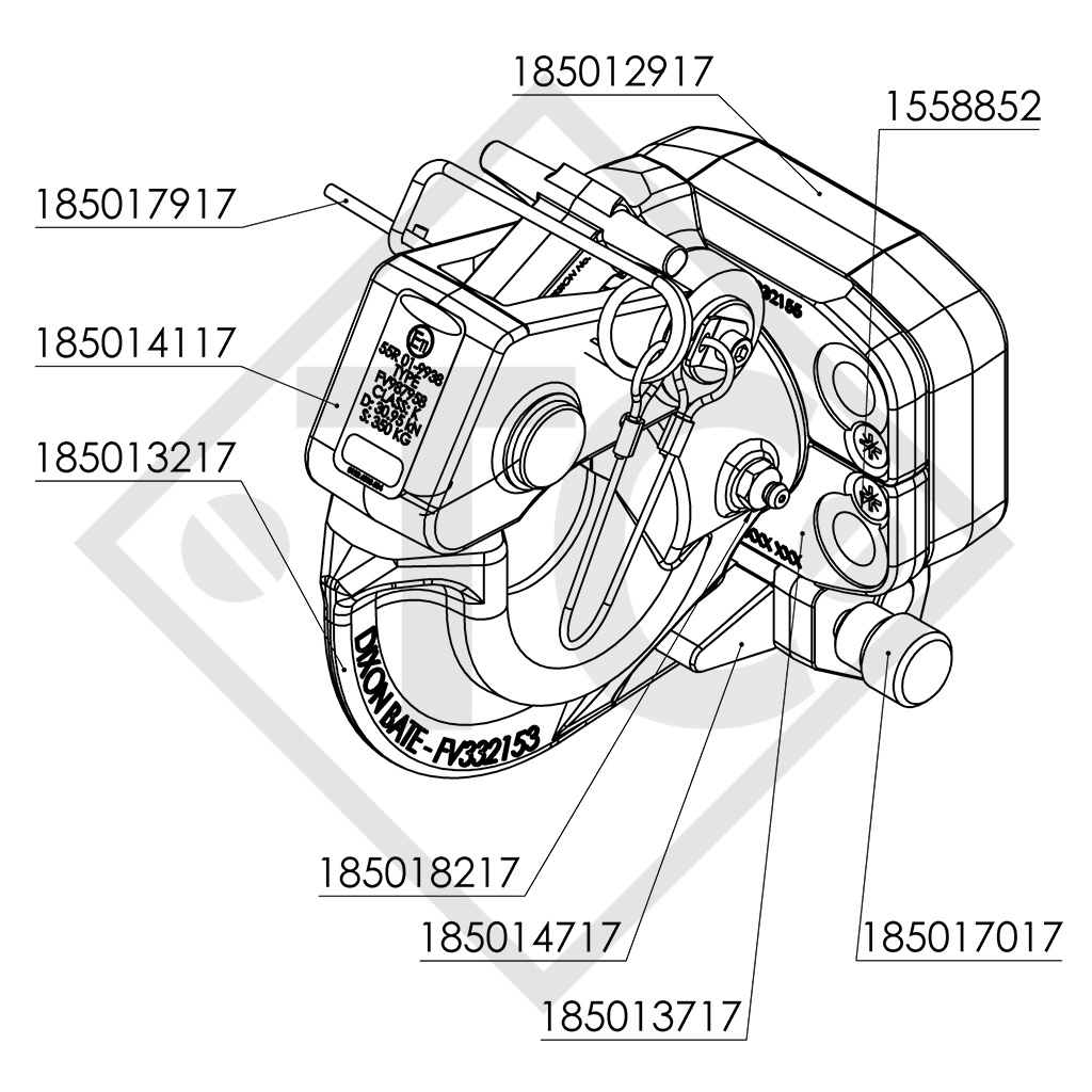 Gancio girevole 3.5 t leggero