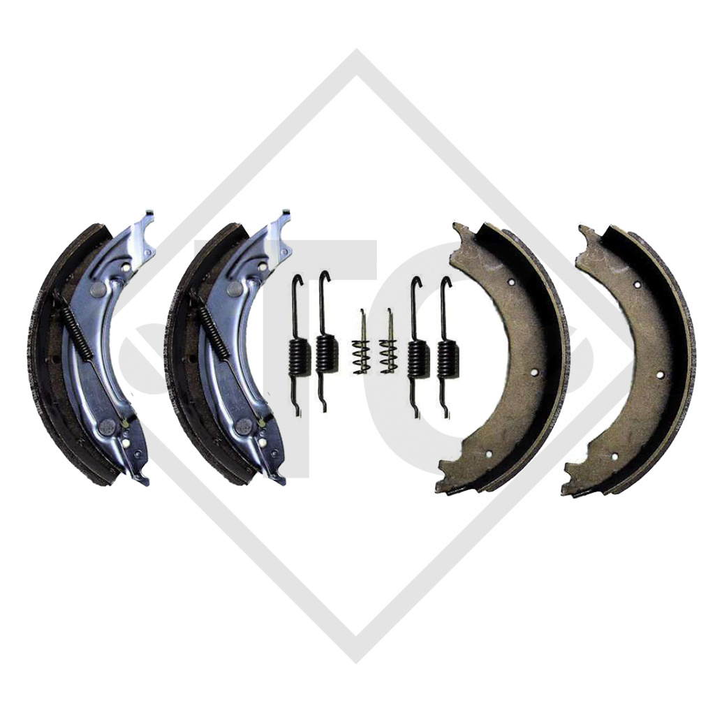 Brake shoe kit for wheel brake type 730, brake size 300x70mm, for one axle