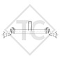 Unbraked axle 750kg axle type 700-5 with shackle and high axle bracket