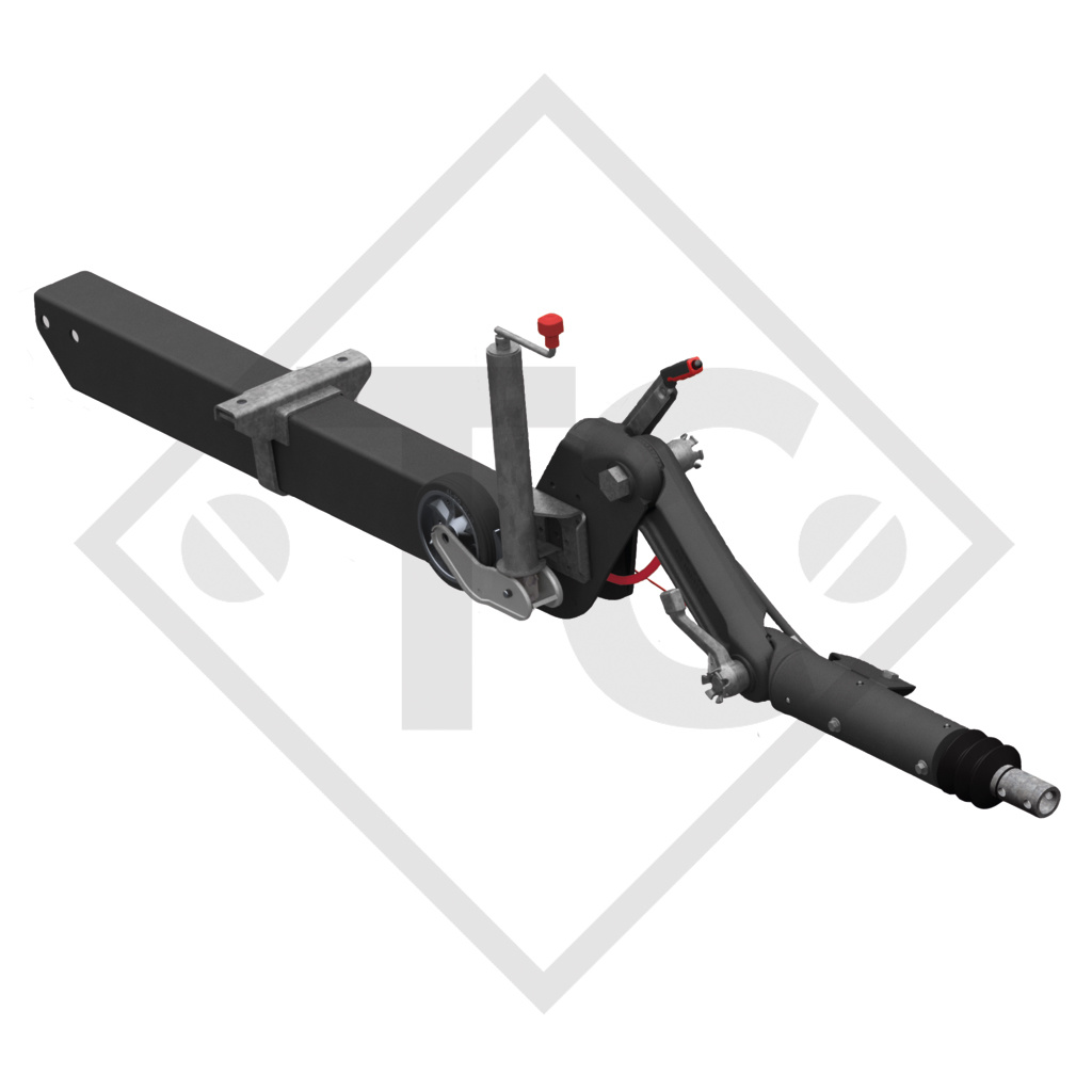 Overrun device height-adjustable 160 VB BASIC with drawbar section 850 to 1600kg