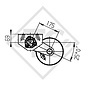 Essieu Euro 1000kg freiné type d'essieu B 1000-3