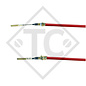 Cable bowden 1224557 con 2x rosca M10, funda con rosca M14, versión B – acero inoxidable