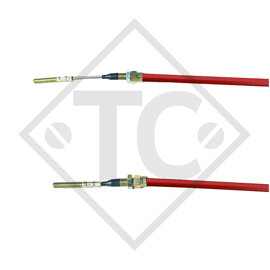 Cable bowden 1224557 con 2x rosca M10, funda con rosca M14, versión B – acero inoxidable