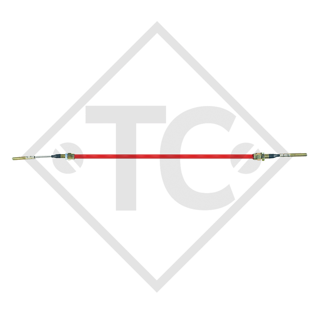 Cable bowden 1224557 con 2x rosca M10, funda con rosca M14, versión B – acero inoxidable