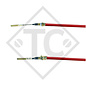 Bowden cable 1225024 with 2x thread M10, sleeve with thread M14, vers. B - stainless steel
