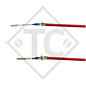 Cavo bowden 1221594 con 2x filettatura M10, involucro con filettatura M14, versione B - acciaio inossidabile