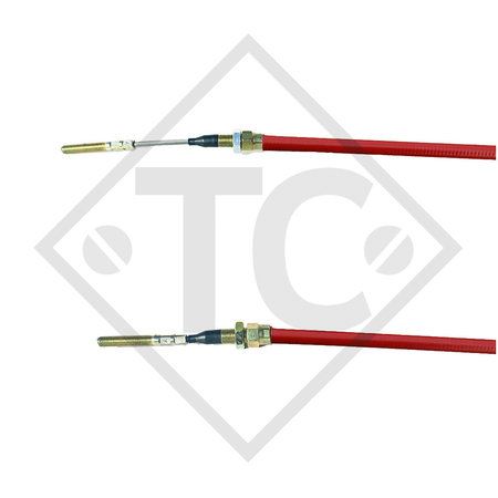 Cable bowden 1225028 con 2x rosca M10, funda con rosca M14, versión B - acero inoxidable