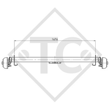 Assale frenato 1300kg EURO COMPACT tipo di assale B 1200-5