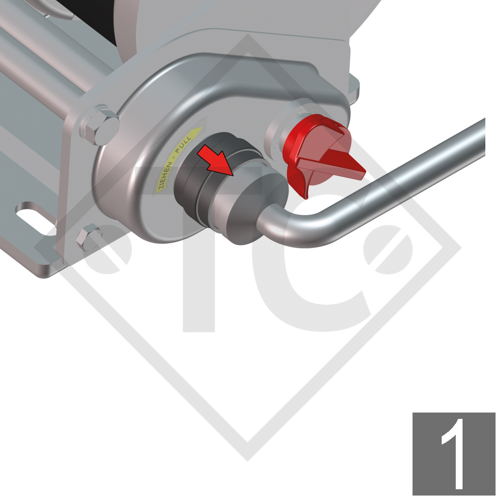 Arganello BASIC 450kg, tipo 450 A Basic con freno automatico a pressione, con automatismo di srotolamento, senza fune/cinghia