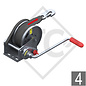 Cable winch BASIC 900kg, type 900 A Basic with automatic weight brake, with automatic unwinder, fitted with 7 meter strap for towing