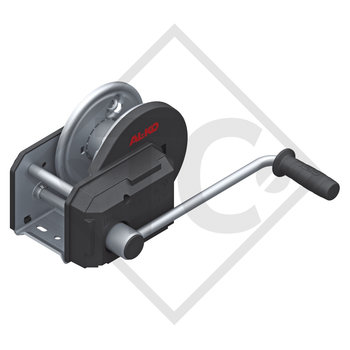 Cable winch PLUS 900kg, type 901 with automatic weight brake, without automatic unwinder, without cable/band, short crank