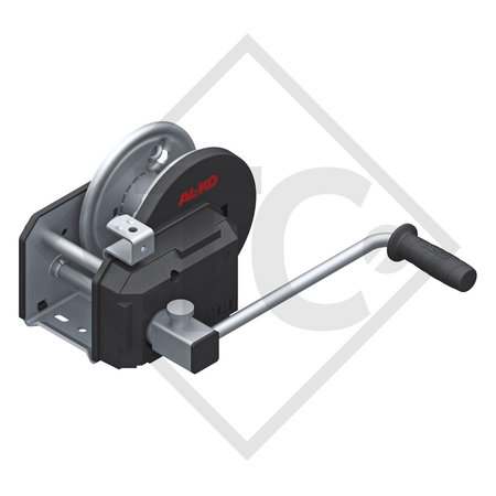 Cable winch PLUS 900kg, type 901 with automatic weight brake, with automatic unwinder, without cable/band, crank 260, without packaging