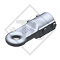 Drawbar eye E30/A UK ø30mm vers. A, external mounting, with fixing bolts