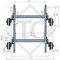 Conjuntos ejes tándem con freno 2100kg SWING tipo de eje CB 2/1055, 49.21.379.150